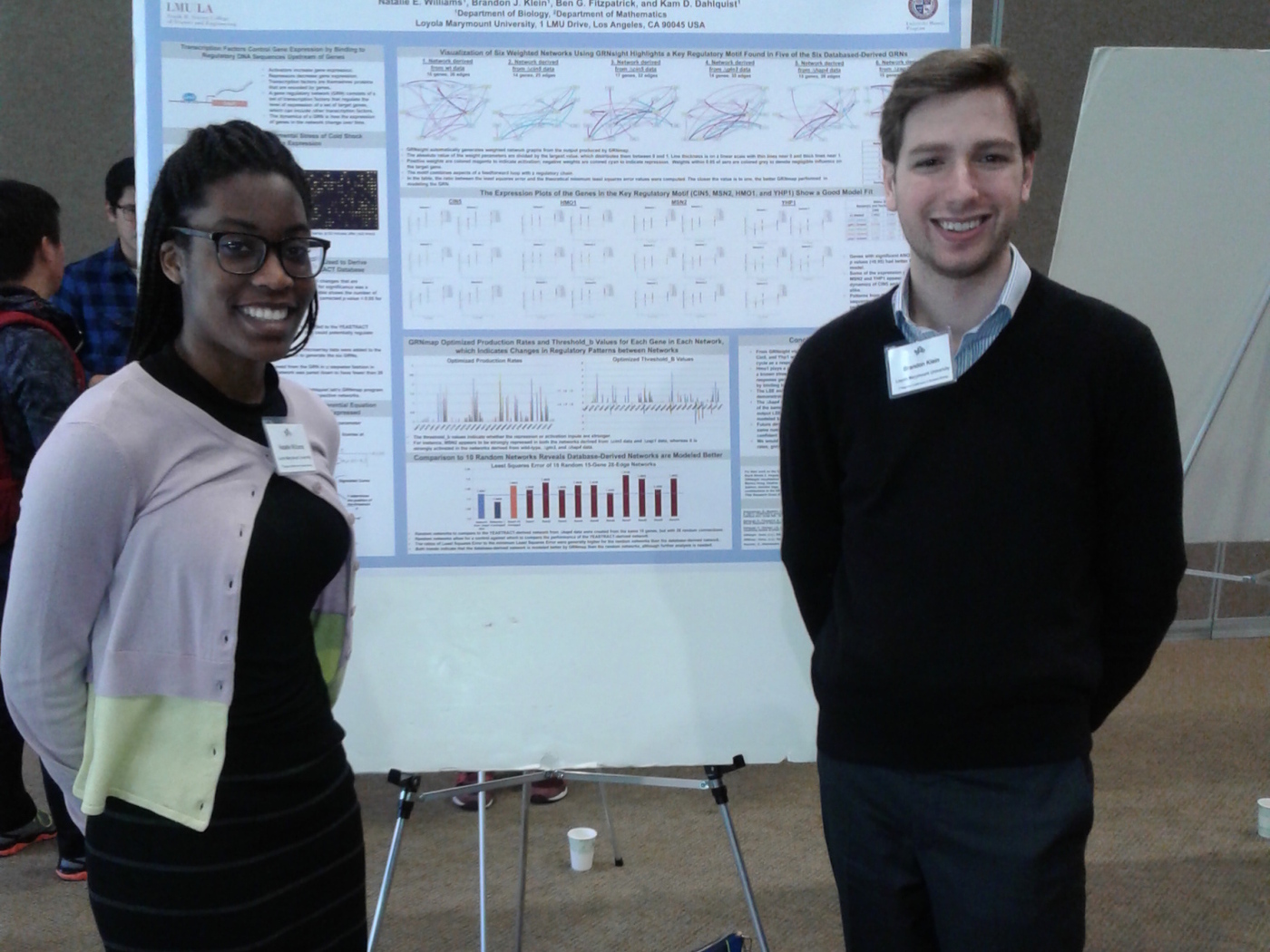 Natalie Williams and Brandon Klein at 2017 Sourthern California Systems Biology Conference